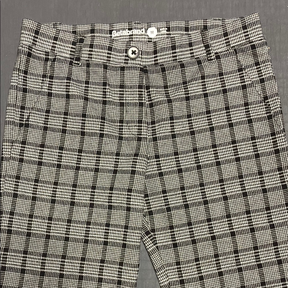 Betabrand Black and White Plaid Dress Pants - Picture 3 of 9